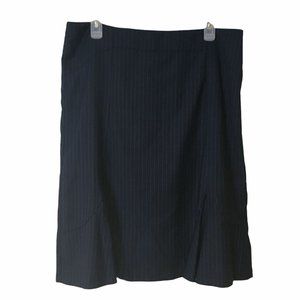 MERONA Womens Skirt Pin Stripe VINTAGE 1980s Fit & Flare Blue Size 10